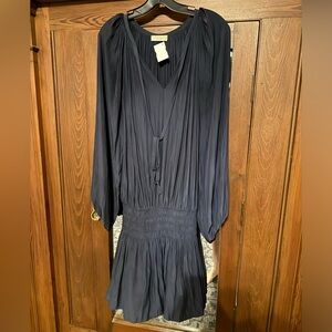 Navy Ramy Brook Paris Longsleeve Dress, Med.